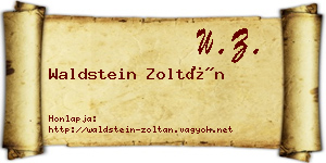 Waldstein Zoltán névjegykártya