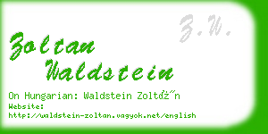 zoltan waldstein business card